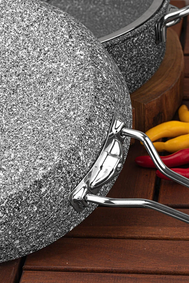 Ultra Classic 3 Parça Granit Tencere & Tava Seti Gri